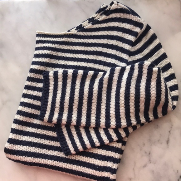 Zara Button-up Back Striped Cotton Sweater Sz S - Picture 2 of 4